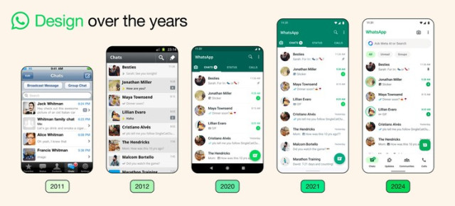 WhatsApp Interface Design over the Years